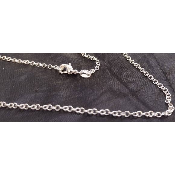 Sterling Silver 925 Plated 26 Inch Rolo Link Chain Necklace New 1/16th" Wide - Picture 2 of 3